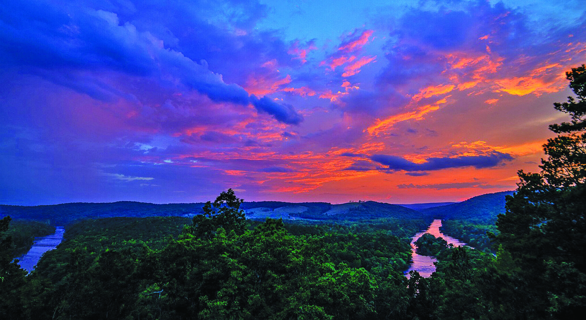 Sunset over Sprewell Bluff Park