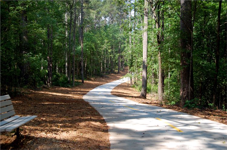 Concrete bike path